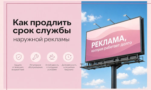 Как продлить срок службы наружной рекламы в  Железнодорожном