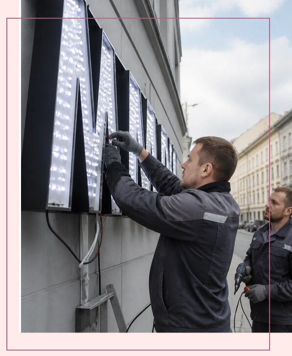 Изготовление и монтаж светодиодных LED вывесок в Железнодорожном